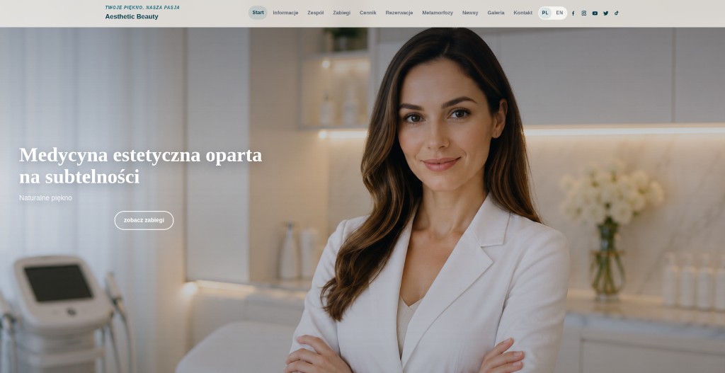 aestio - strona publiczna salonu